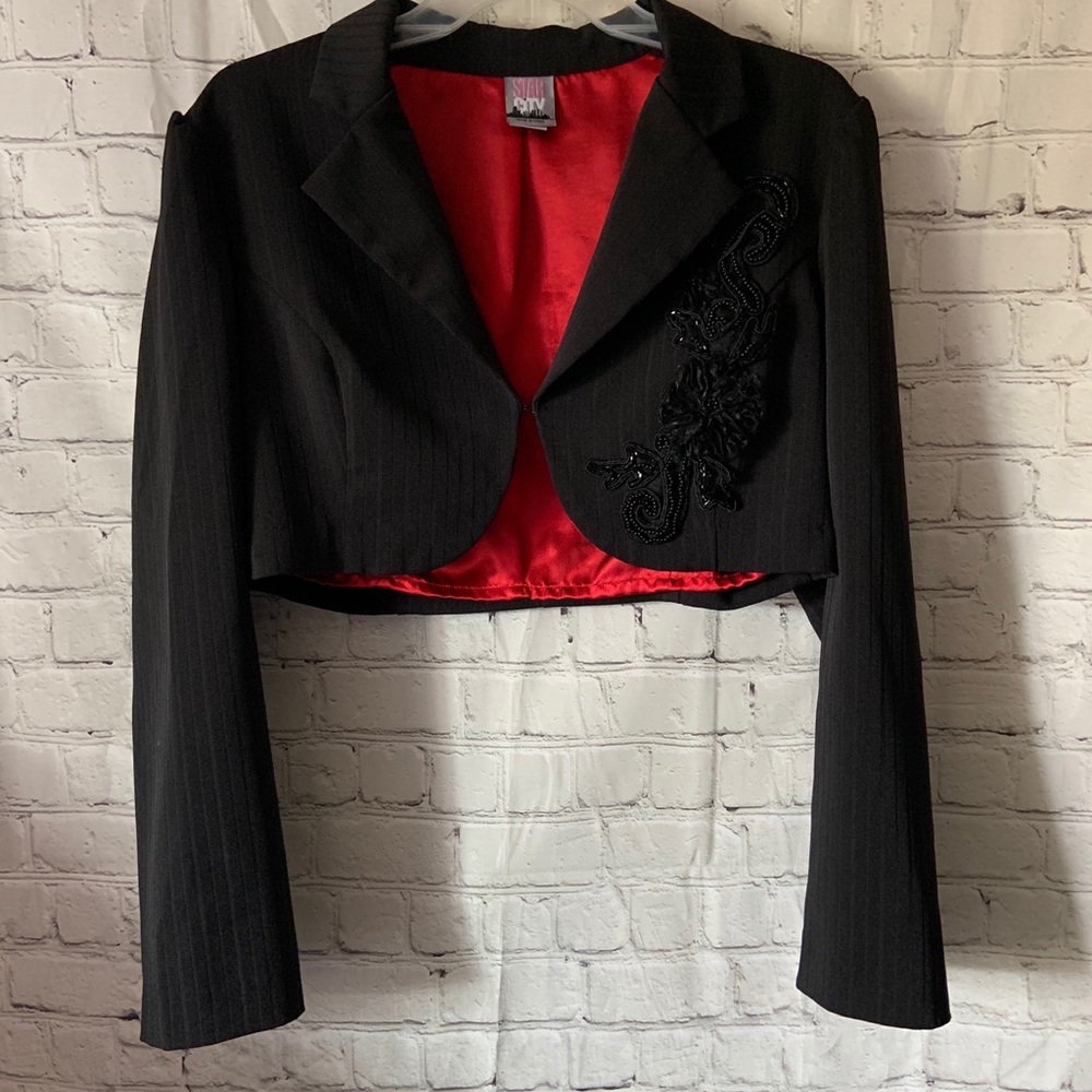 Star City Cropped  Blazer Jacket Sz Large